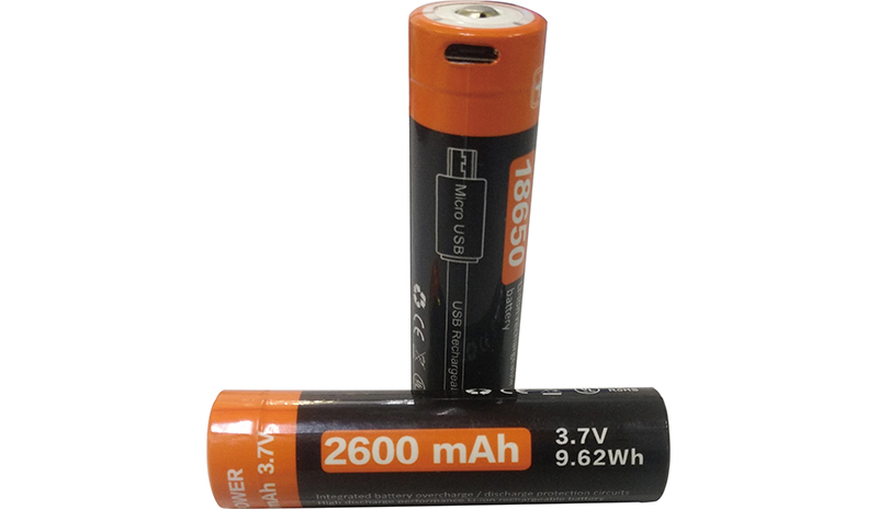 18650 USB充电锂电池