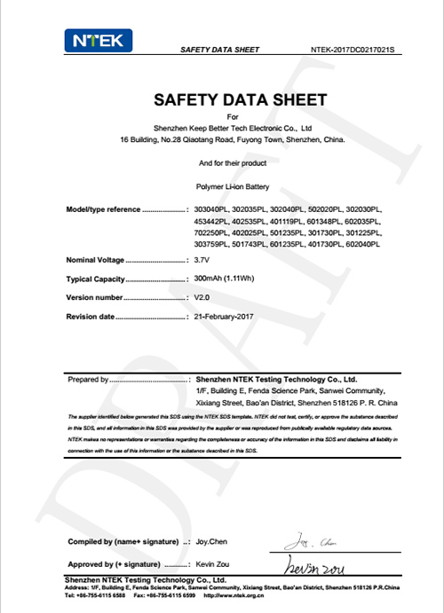 SAFETY DATA SHEET